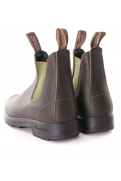 519 Stout Brown and Olive Leather Boot