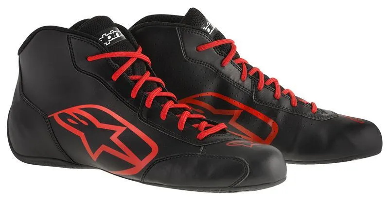 ALPINESTARS TECH 1-KSTART SHOE BLACK RED SZ 12
