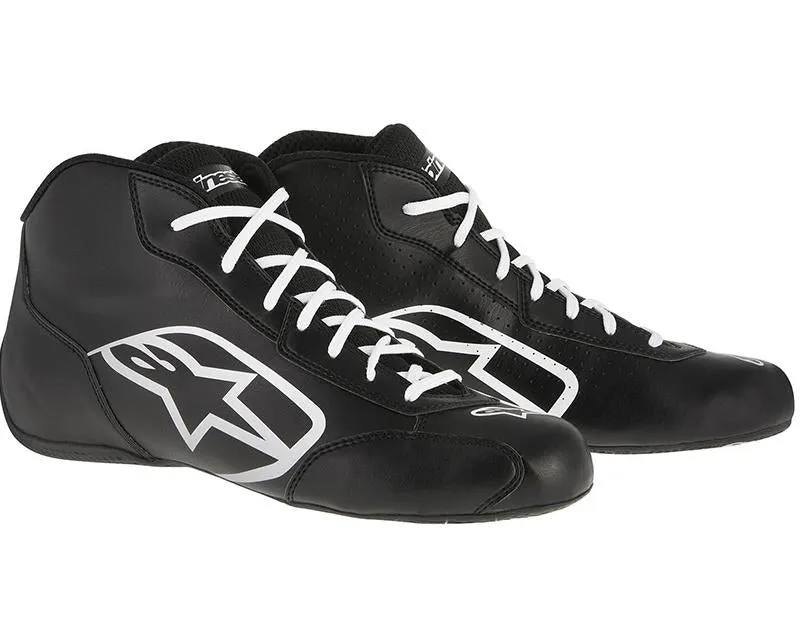 ALPINESTARS TECH 1-KSTART SHOE BLACK WHITE SZ 7