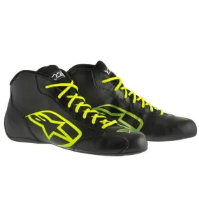ALPINESTARS TECH 1-KSTART SHOE BLACK YELLOW FLOUR SZ 10.5