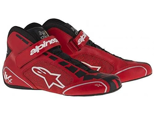 ALPINESTARS TECH 1-KX SHOES RED/BLK/WHITE SZ 5