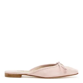 Ballerimu dusty pink suede flat mules