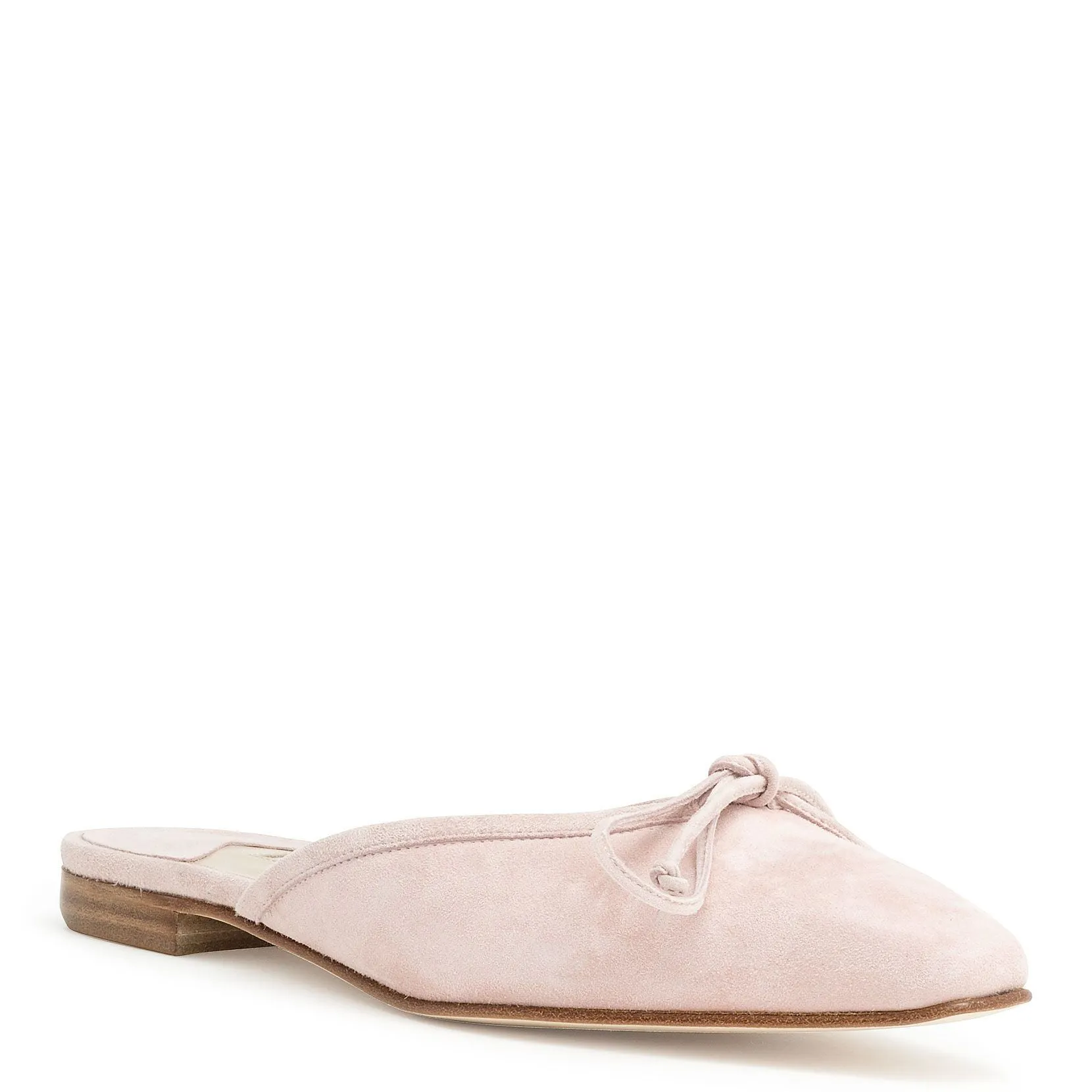Ballerimu dusty pink suede flat mules
