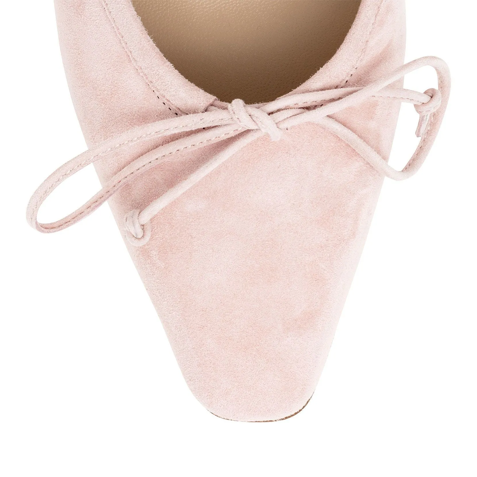 Ballerimu dusty pink suede flat mules