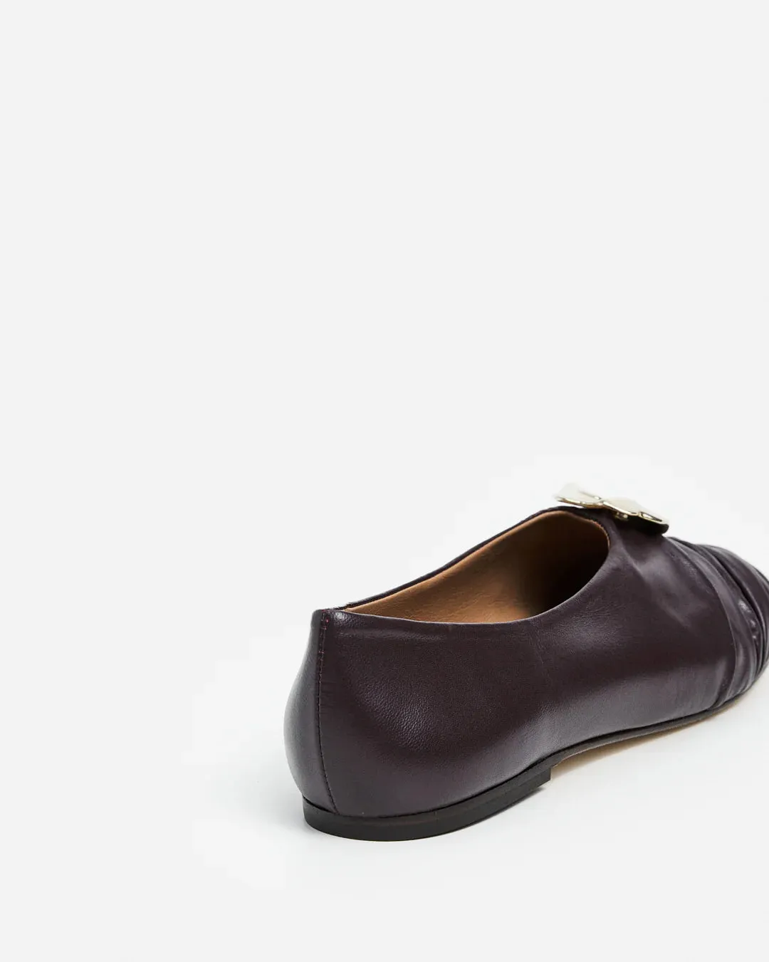 Barbro Burgundy Leather Flats