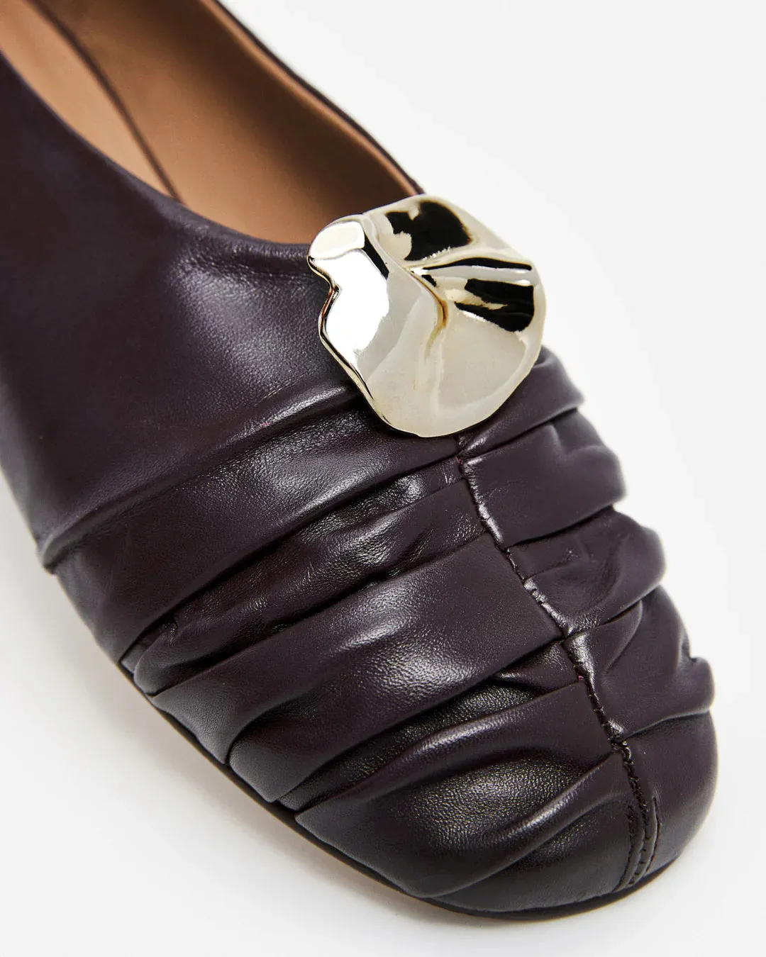 Barbro Burgundy Leather Flats