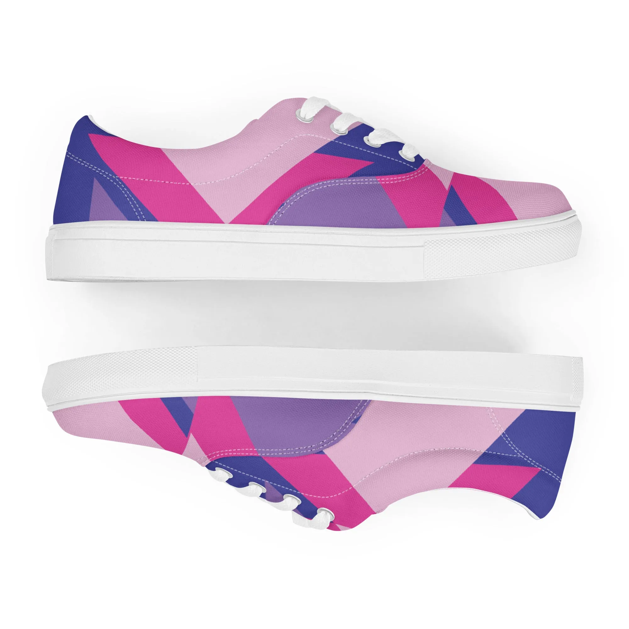 BE BRAVE Men’s Lace-Up Canvas Shoes (Pink)