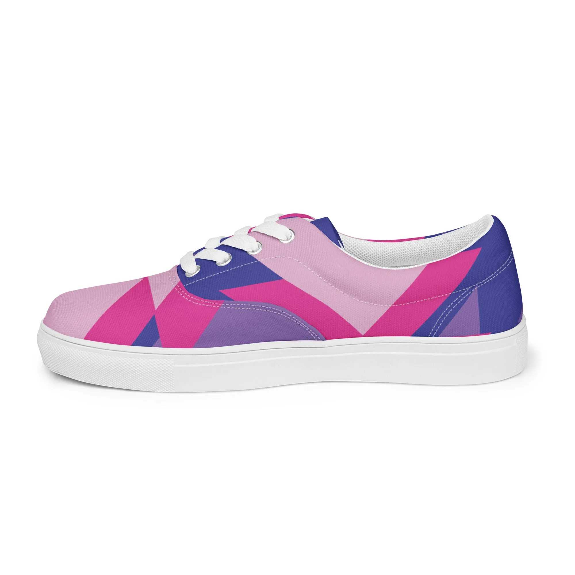 BE BRAVE Men’s Lace-Up Canvas Shoes (Pink)