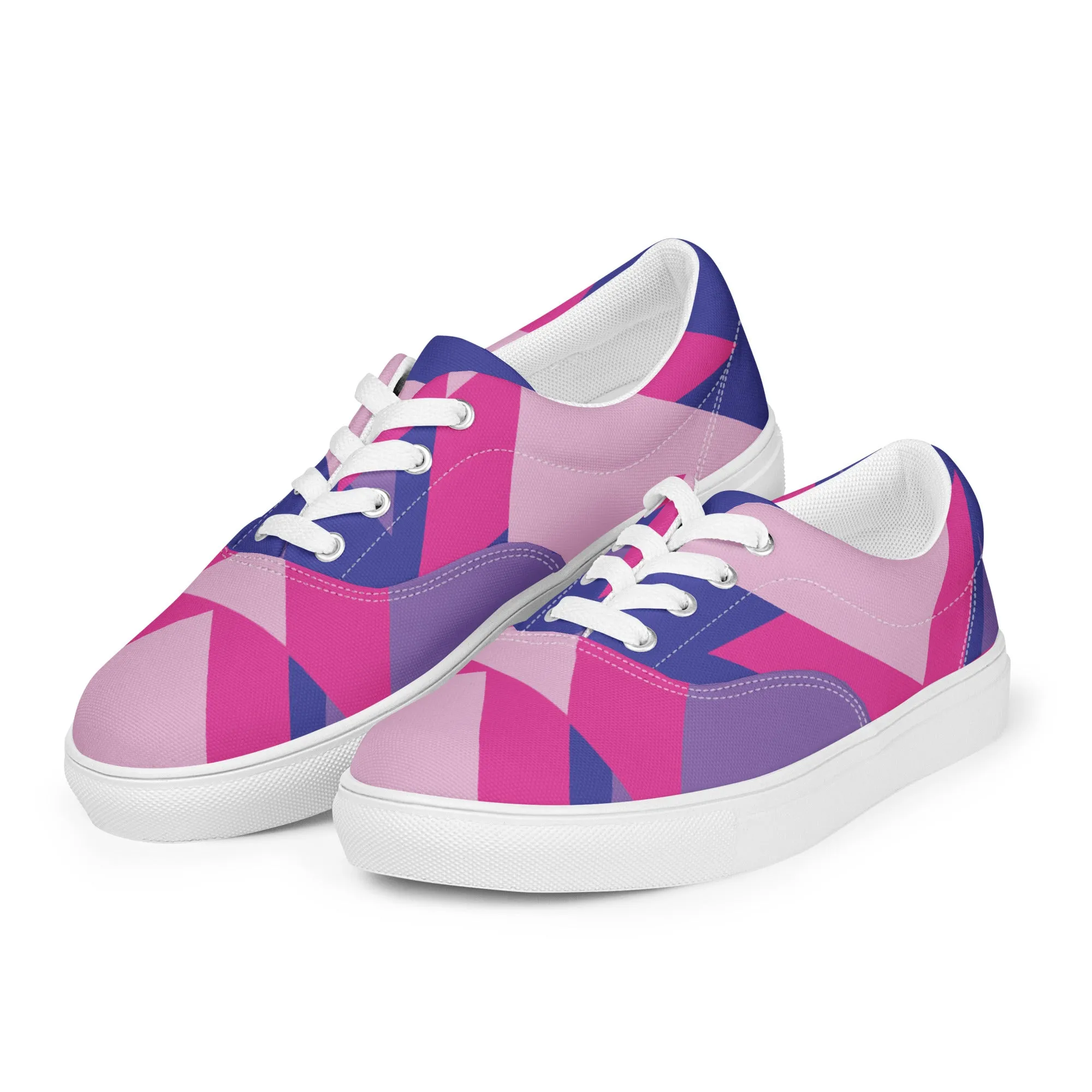 BE BRAVE Men’s Lace-Up Canvas Shoes (Pink)