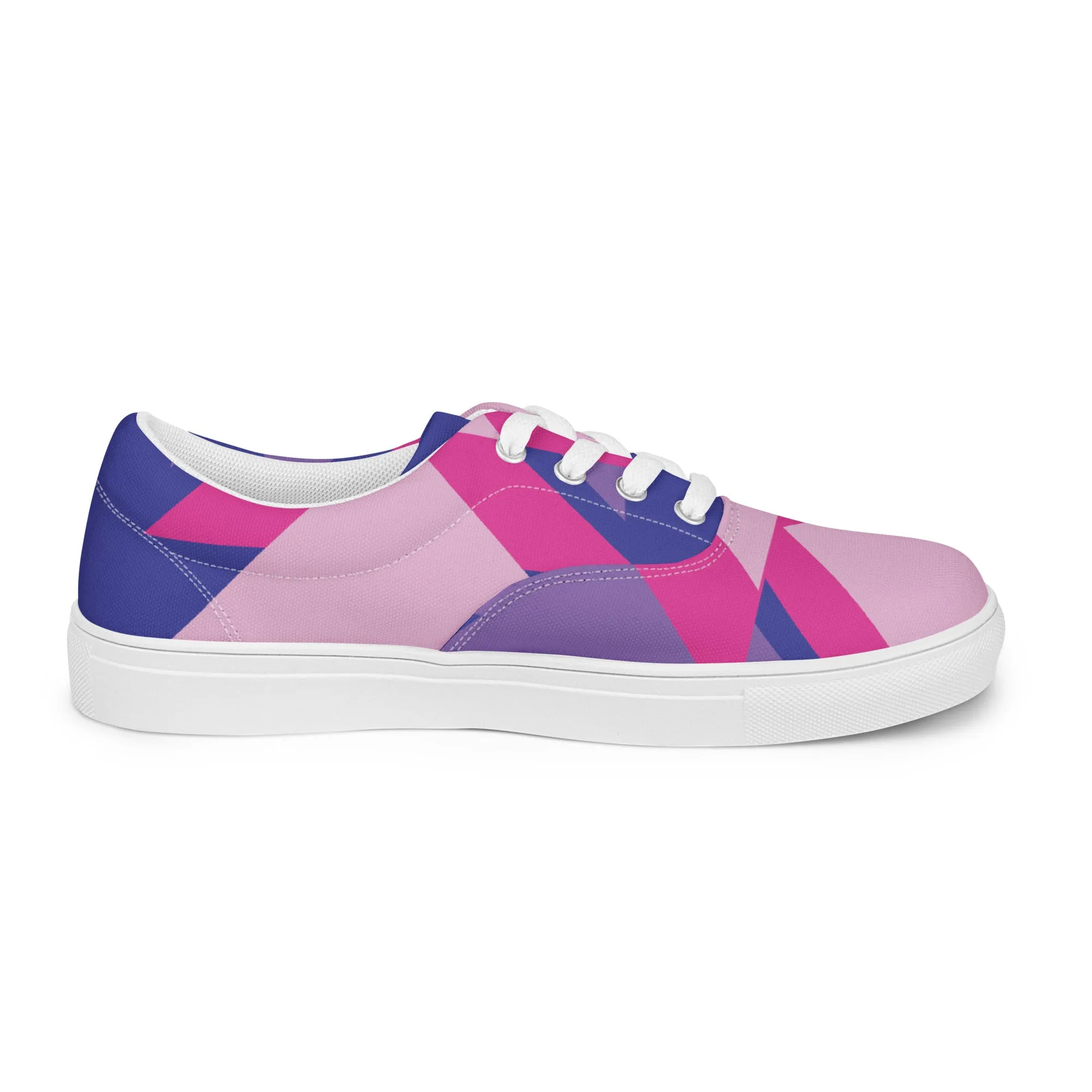BE BRAVE Men’s Lace-Up Canvas Shoes (Pink)