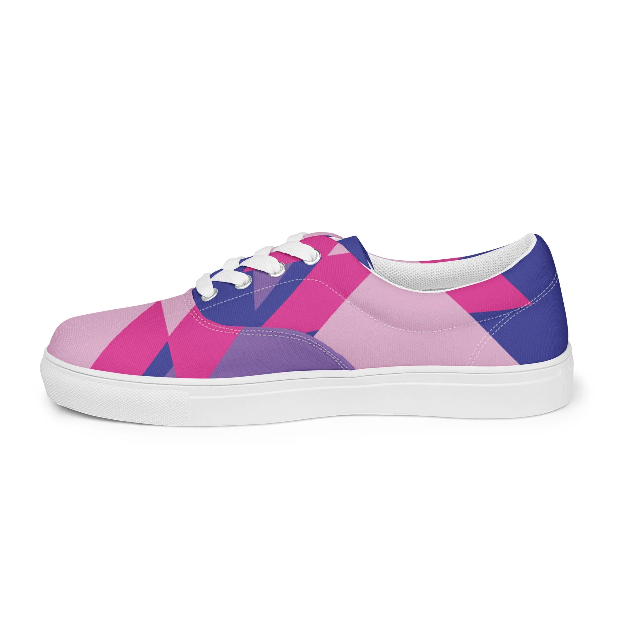 BE BRAVE Men’s Lace-Up Canvas Shoes (Pink)