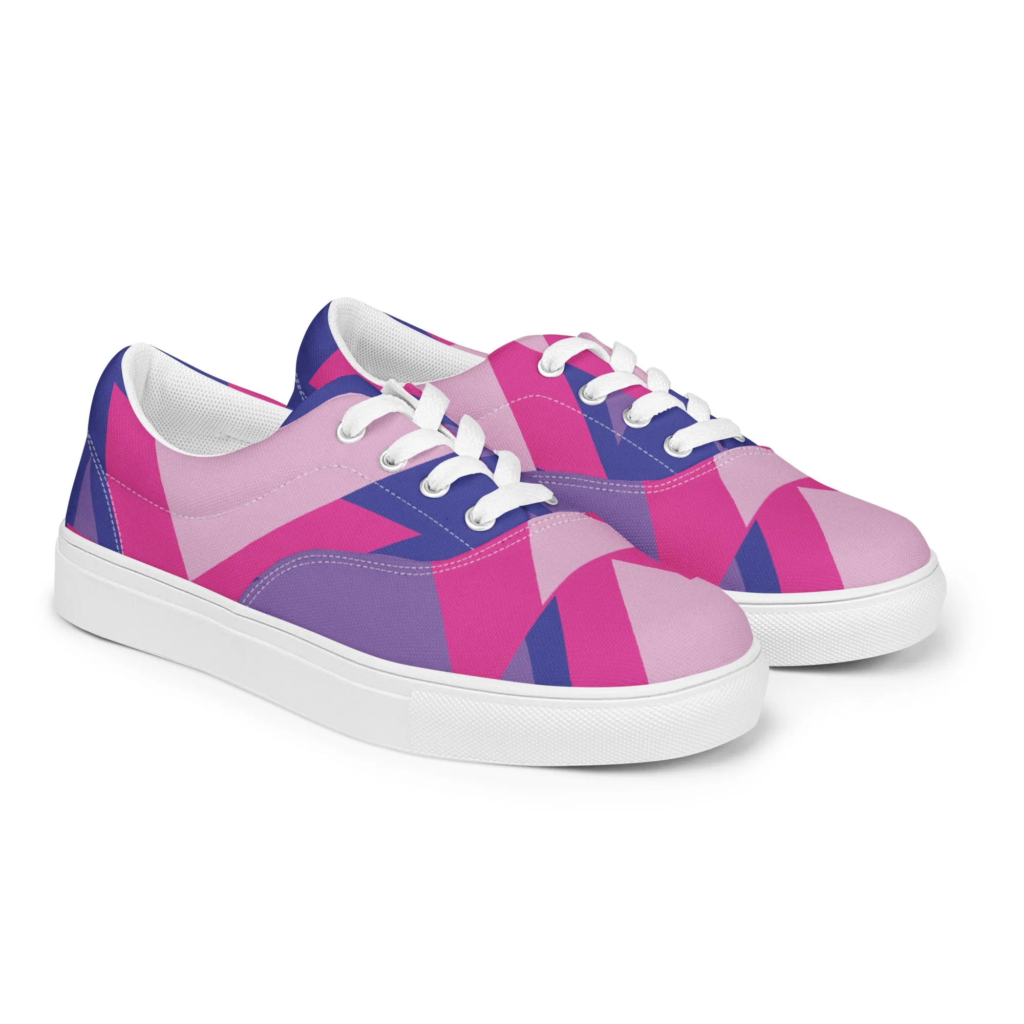 BE BRAVE Men’s Lace-Up Canvas Shoes (Pink)