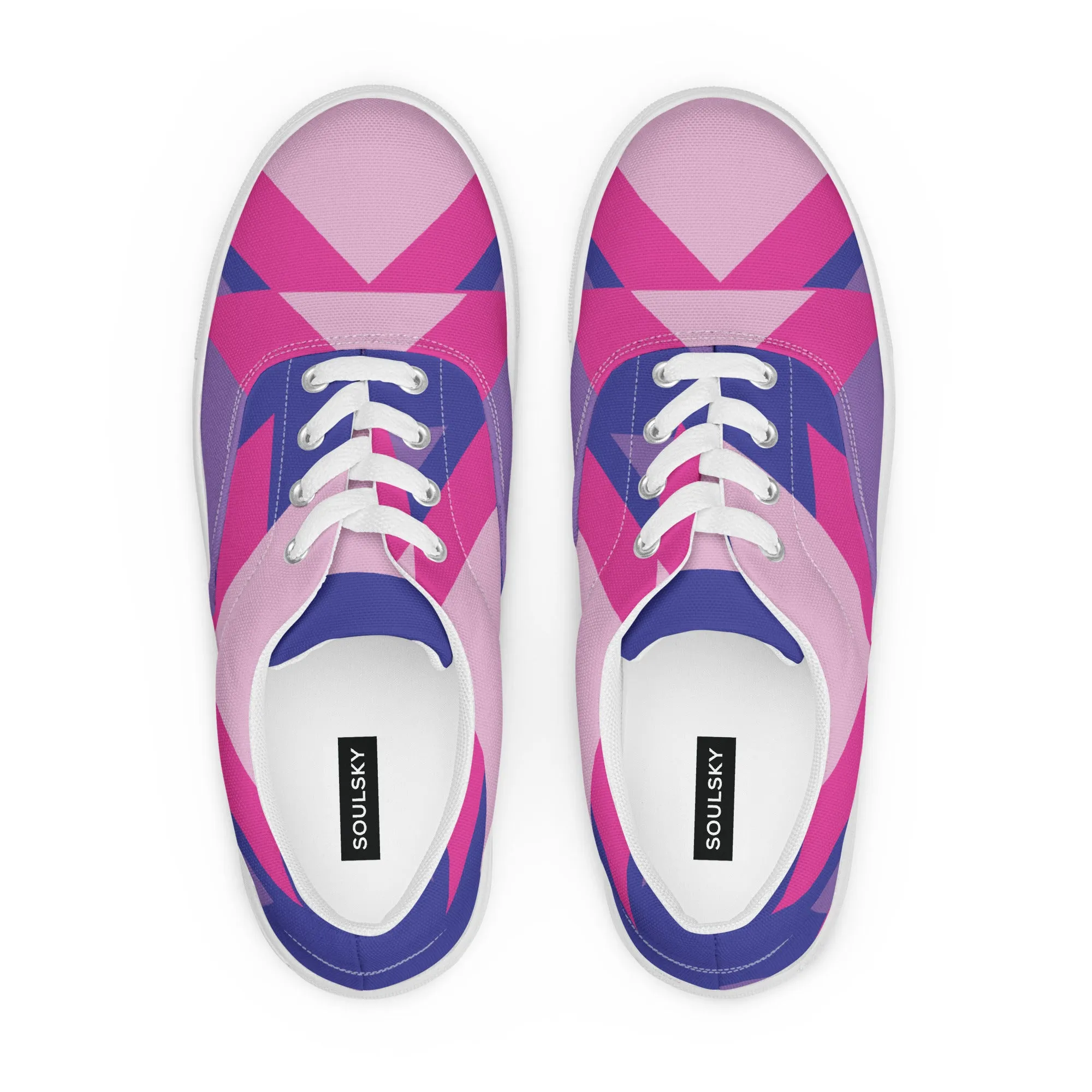 BE BRAVE Women’s Lace-Up Canvas Shoes (Pink)