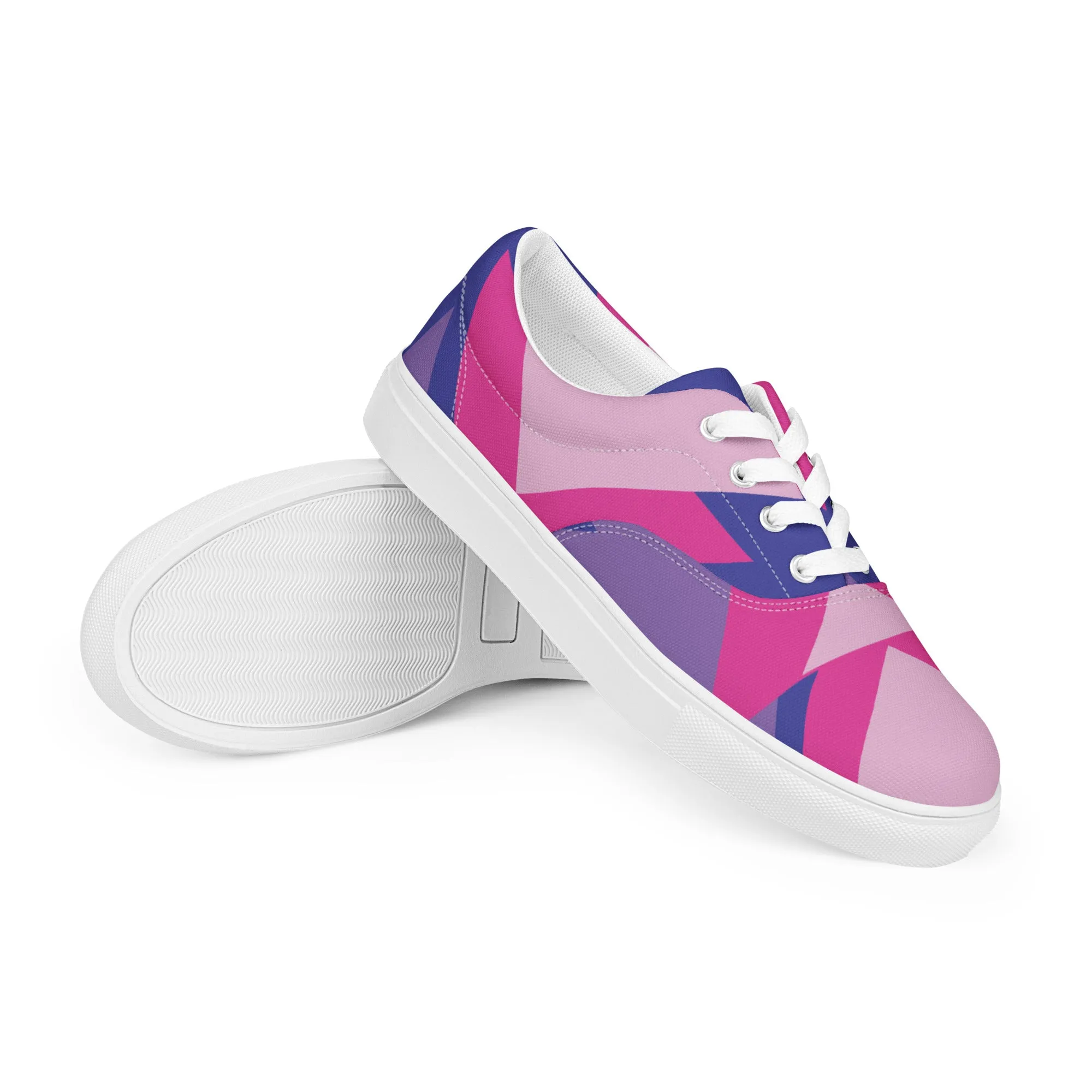 BE BRAVE Women’s Lace-Up Canvas Shoes (Pink)