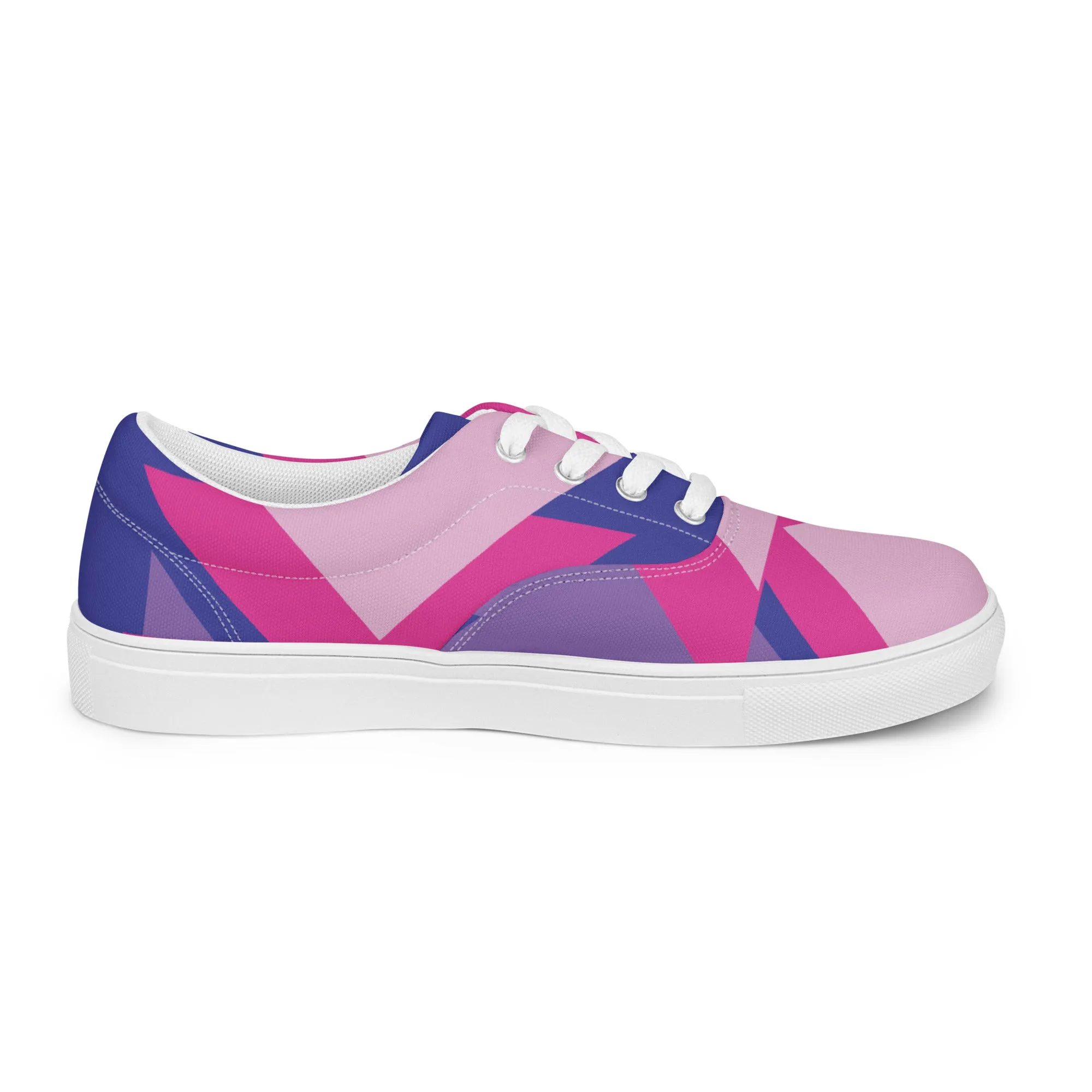 BE BRAVE Women’s Lace-Up Canvas Shoes (Pink)