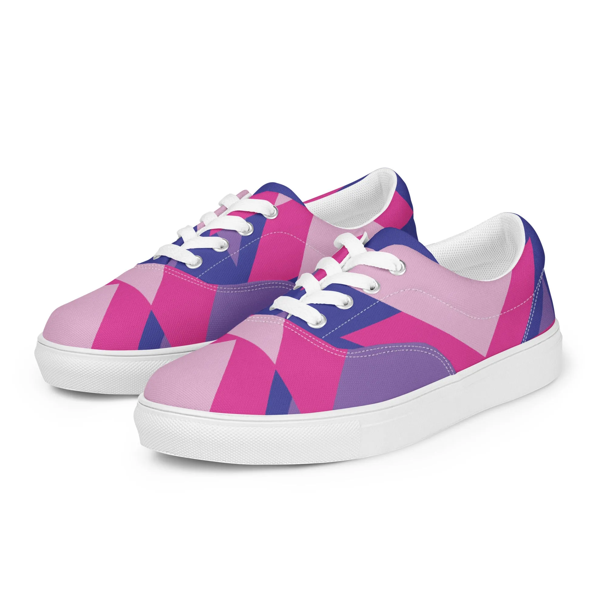 BE BRAVE Women’s Lace-Up Canvas Shoes (Pink)