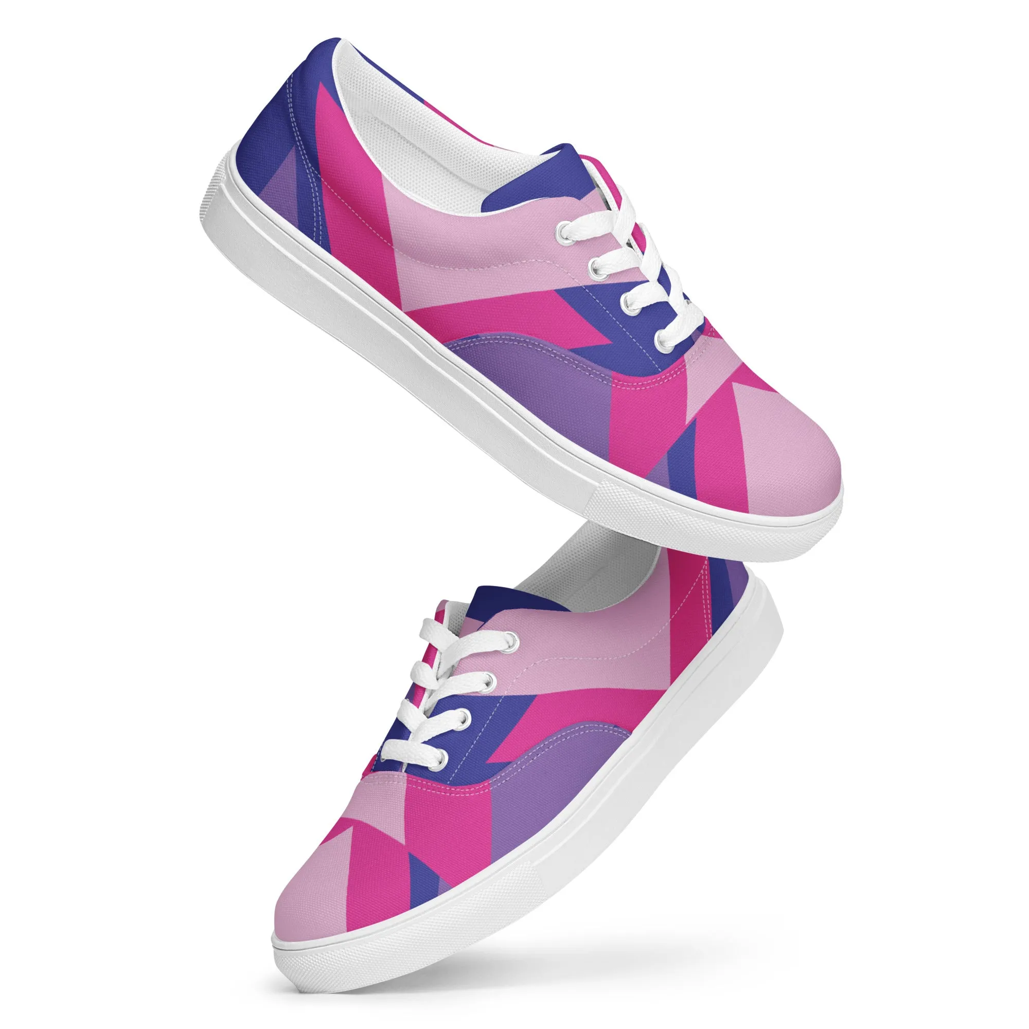 BE BRAVE Women’s Lace-Up Canvas Shoes (Pink)