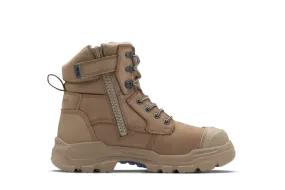Blundstone | Stone Water-Resistant Nubuck, 150mm Zip Side Safety Boot | #984