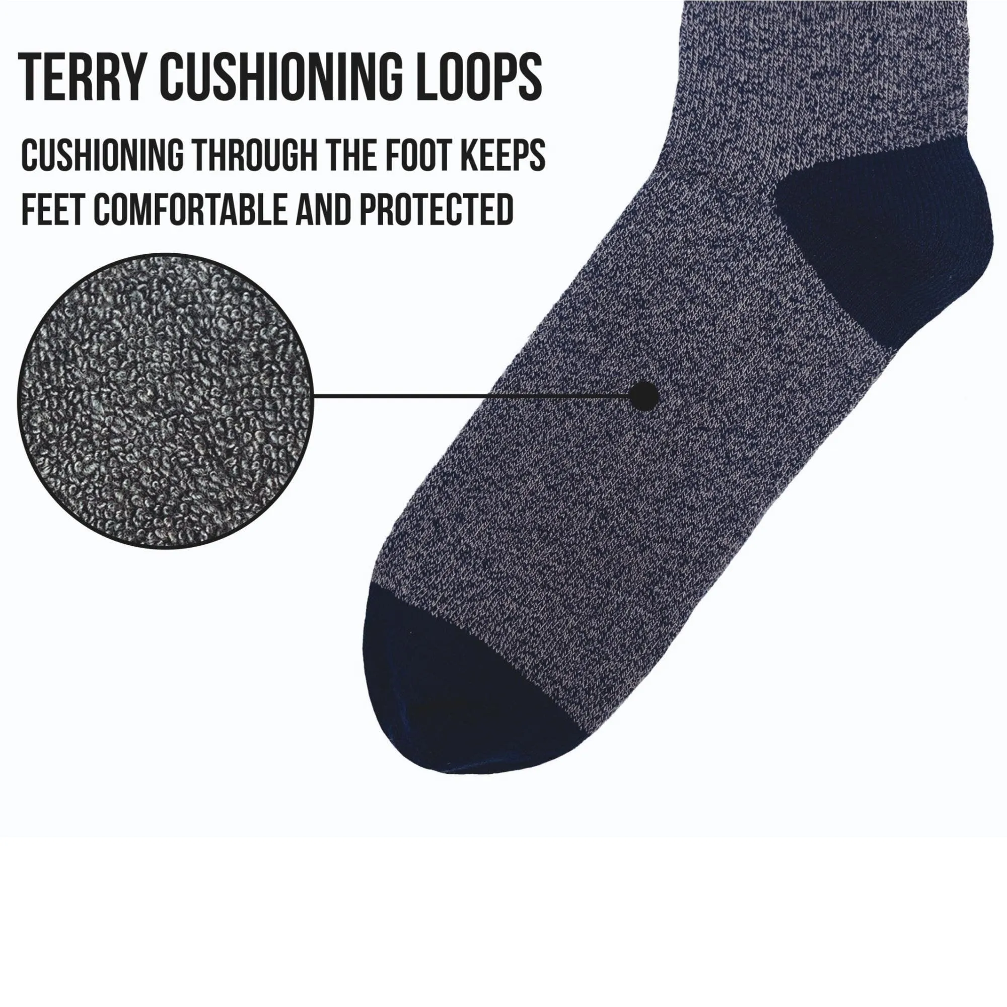 Bramble Mens All Terrain Socks 3 Pack - Blue Mix