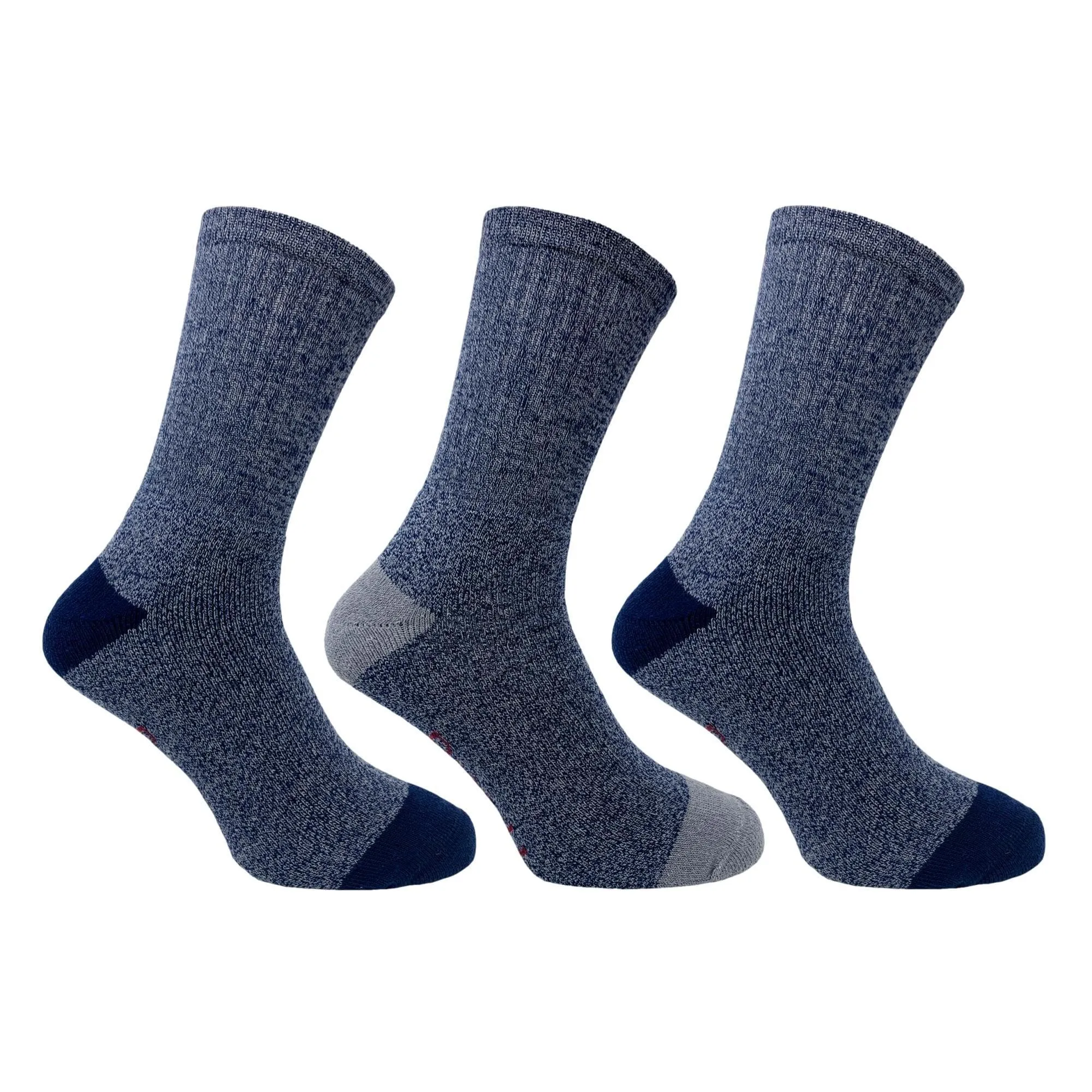 Bramble Mens All Terrain Socks 3 Pack - Blue Mix