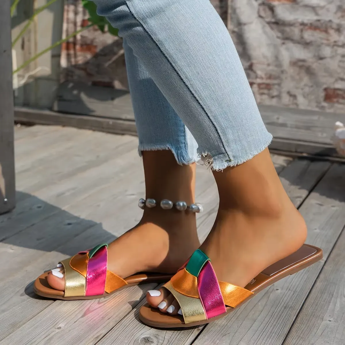 Camilla Prism Weave Slides