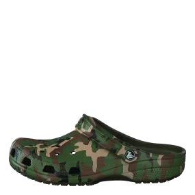 Classic Printed Camo Clog Army Green/multi