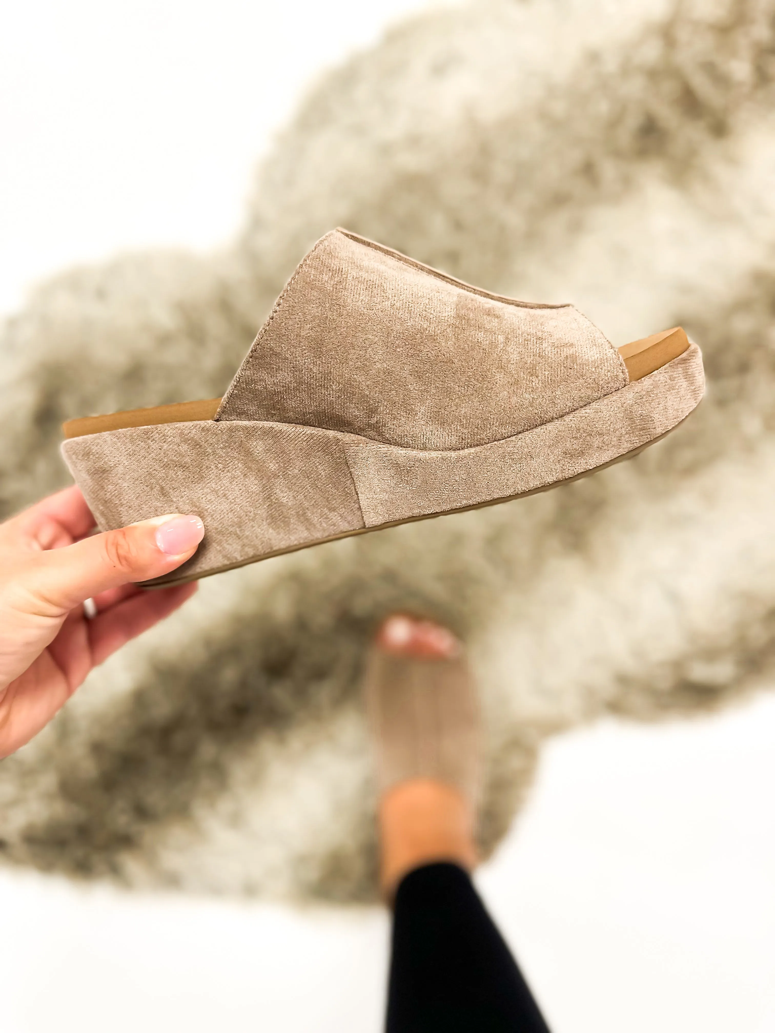 Corky's Light Grey Faux Suede Here For It Shoes - FINAL SALE