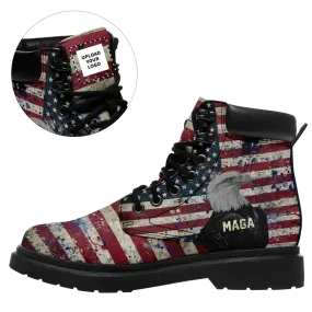 Corporate Gifts,Personalized MAGA Boots,  Custom Flag, Eagle, Trump Boots, Unisex Boots,  Best Support Gift