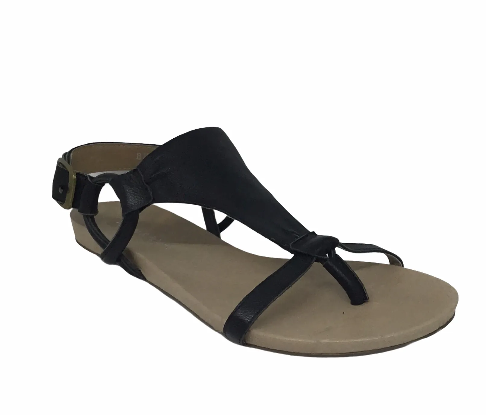 Django & Juliette Bingham Black Leather Sandal
