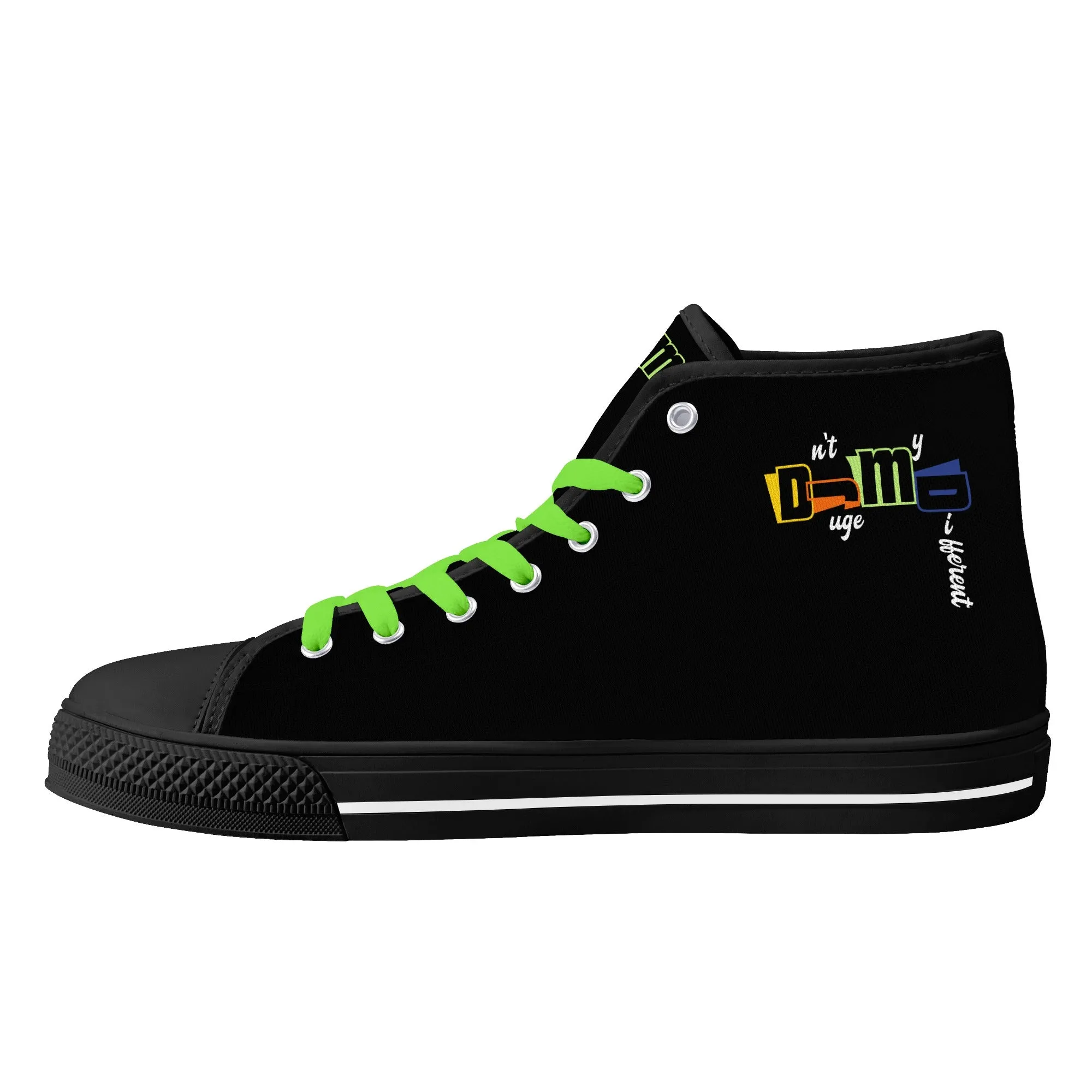 DJMD Womens High Top Canvas Shoes - Customized Tongue