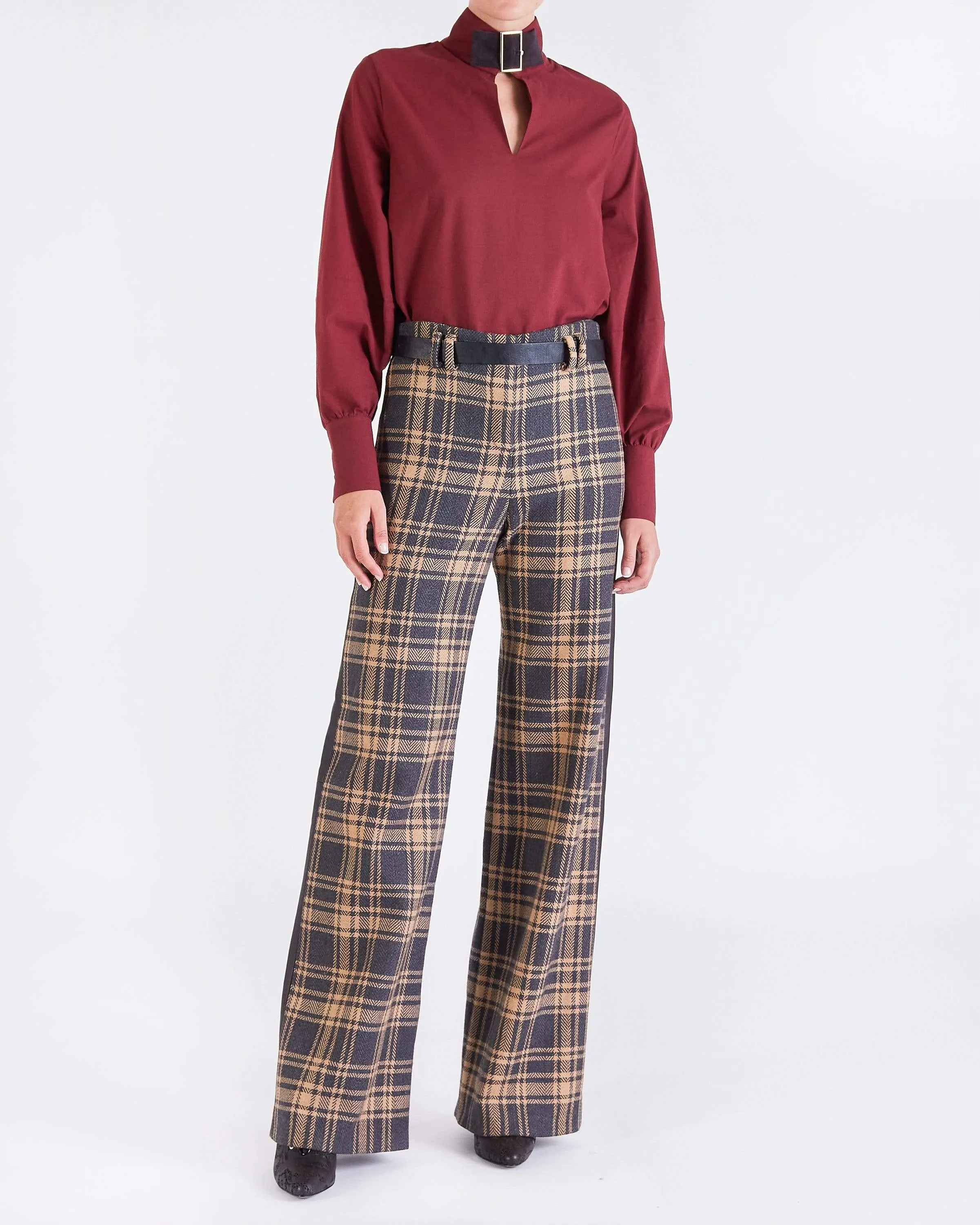 Edie WIDE LEG TROUSERS - BEIGE