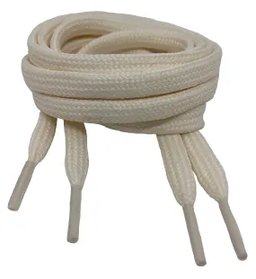 Flat Cream Shoelaces - 10mm wide