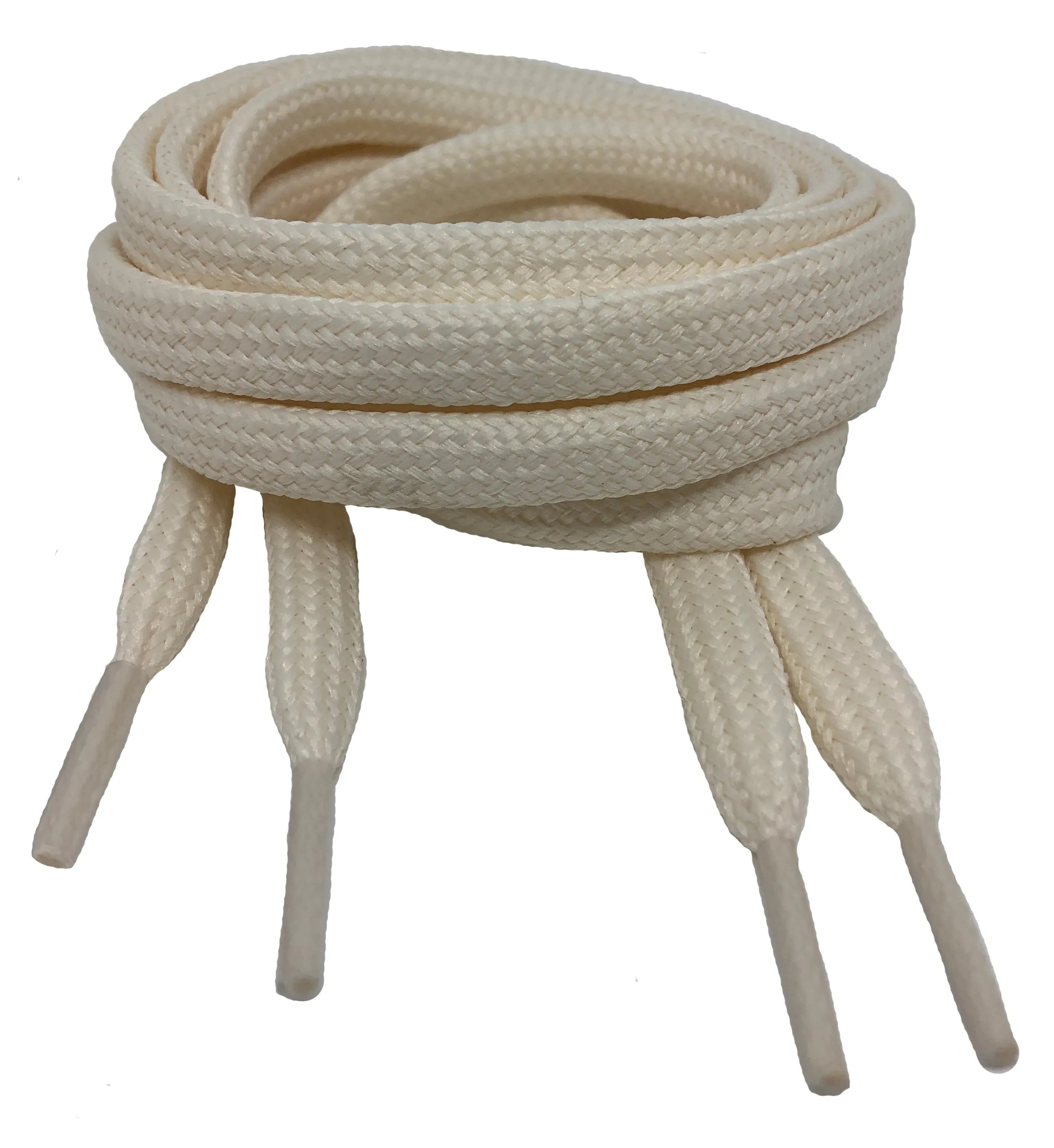 Flat Cream Shoelaces - 10mm wide