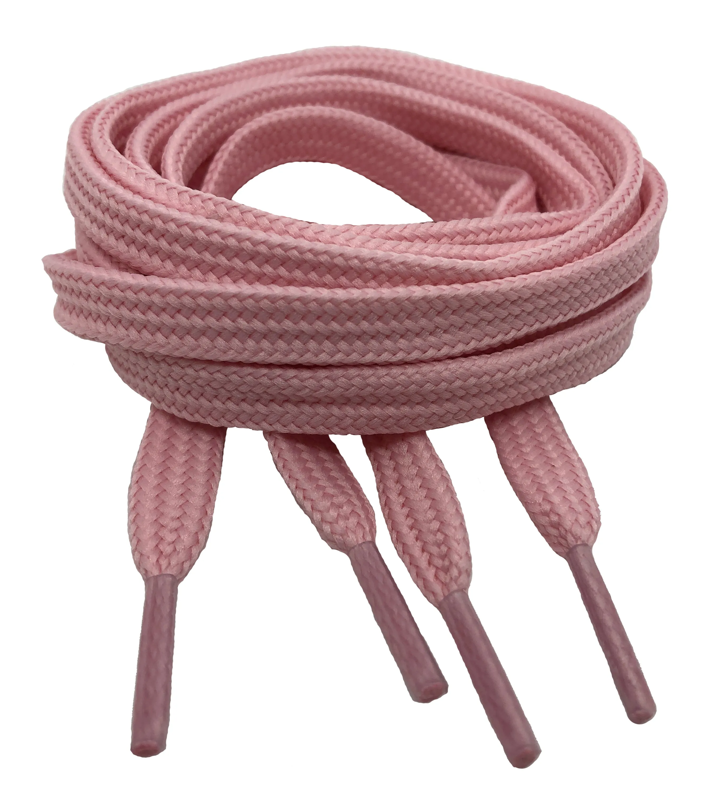 Flat Pink Shoelaces - 10mm wide