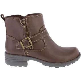 Free Spirit 40817 Greta Ladies Chestnut Leather Arch Support Side Zip Ankle Boots