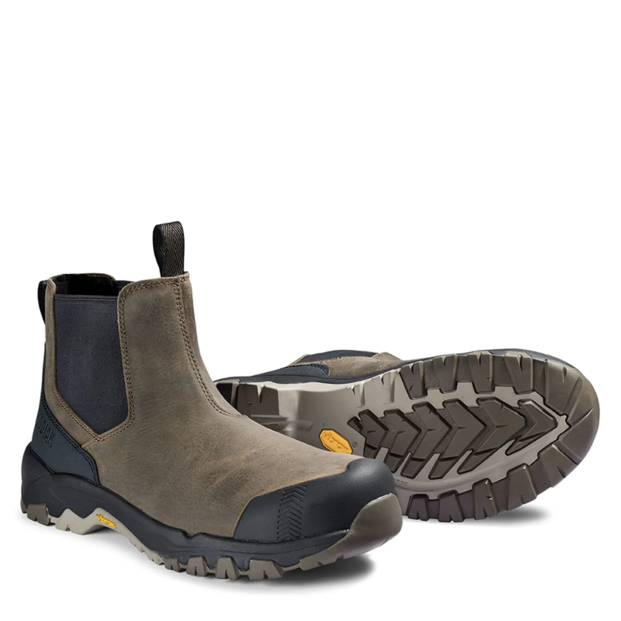 Kodiak Men's Quest Bound Chelsea Safety Work Boots – Waterproof Leather, Composite Toe & Plate, Vibram Outsole, Comfortzone Footbed | Sizes 7-15