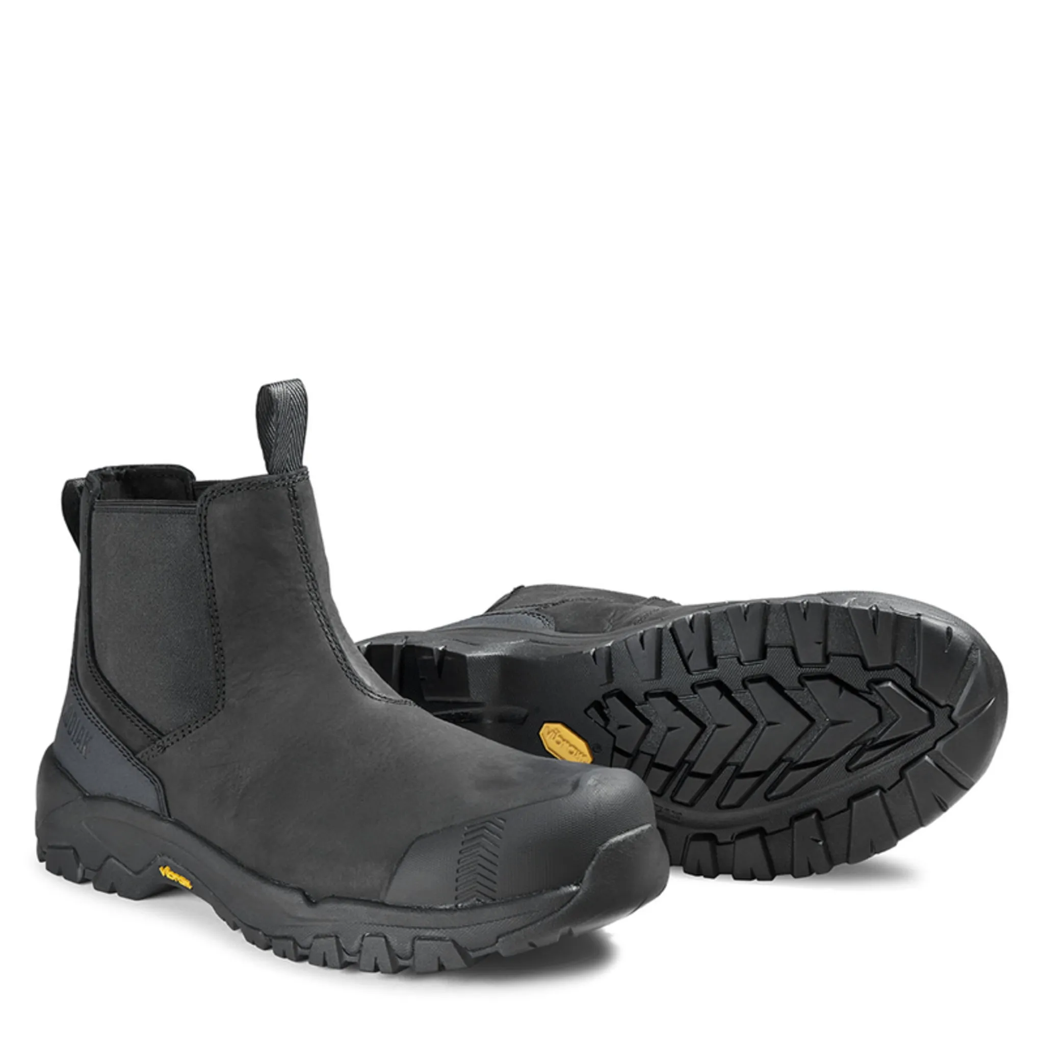 Kodiak Men's Quest Bound Chelsea Safety Work Boots – Waterproof Leather, Composite Toe & Plate, Vibram Outsole, Comfortzone Footbed | Sizes 7-15