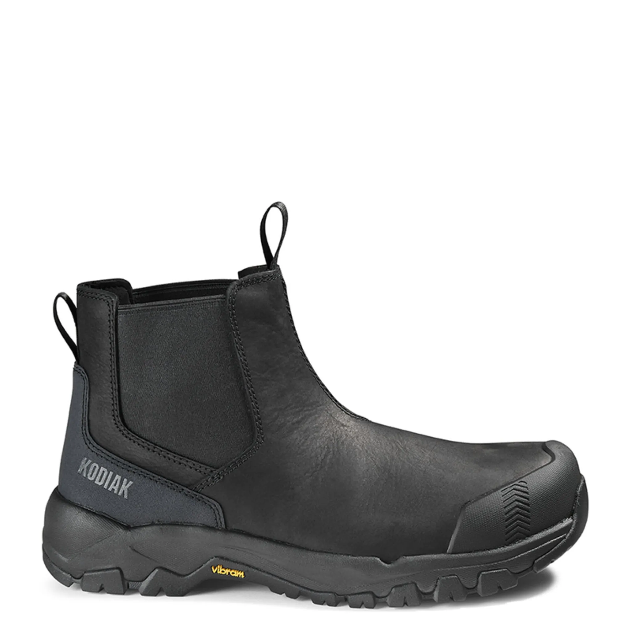 Kodiak Men's Quest Bound Chelsea Safety Work Boots – Waterproof Leather, Composite Toe & Plate, Vibram Outsole, Comfortzone Footbed | Sizes 7-15