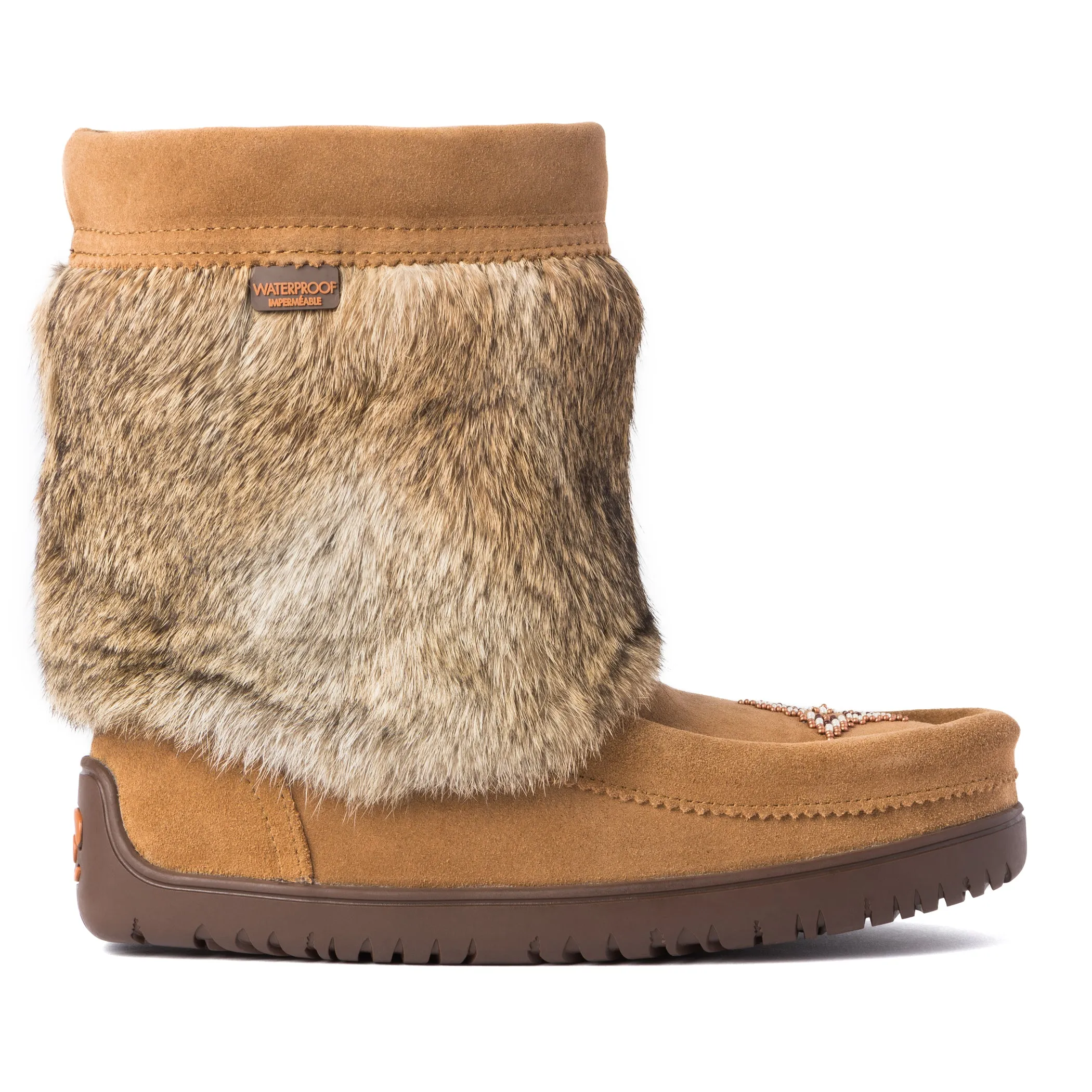 MANITOBAH MUKLUKS WOMEN'S WATERPROOF HALF SUEDE MUKLUK BOOT - OAK