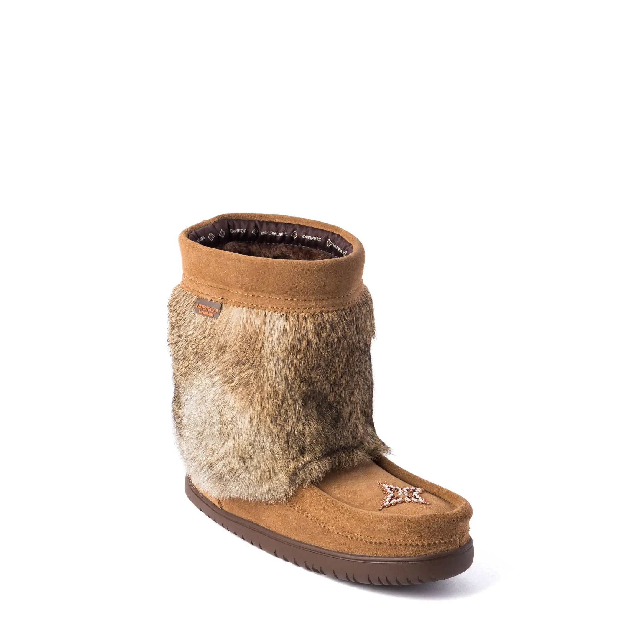 MANITOBAH MUKLUKS WOMEN'S WATERPROOF HALF SUEDE MUKLUK BOOT - OAK
