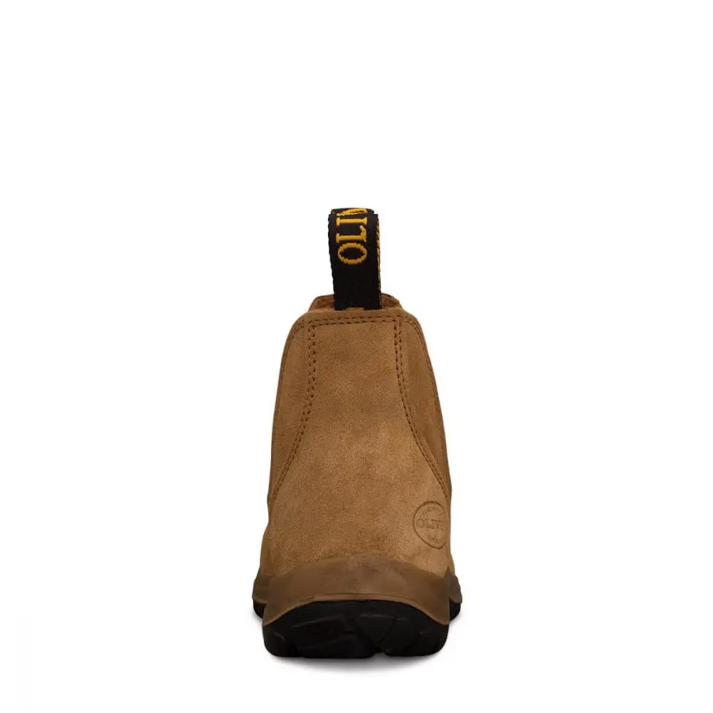 Oliver Beige Elastic Sided Steel Cap Safety Boot (34-624) (Pre-Order)