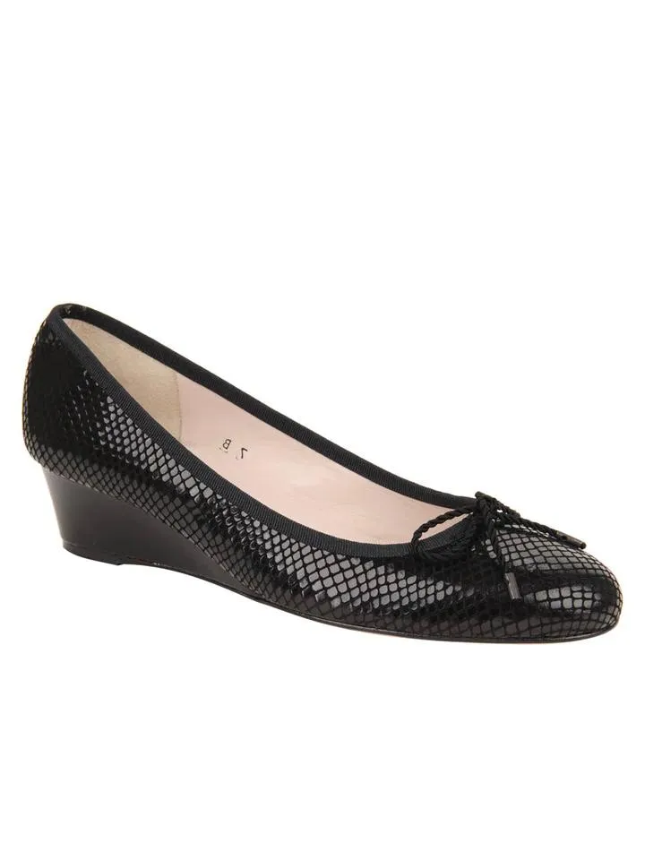 PAUL MAYER - NOBLE LEATHER WEDGE - BLACK