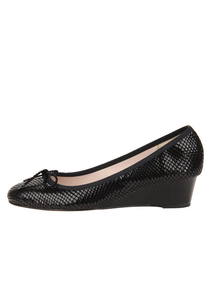 PAUL MAYER - NOBLE LEATHER WEDGE - BLACK
