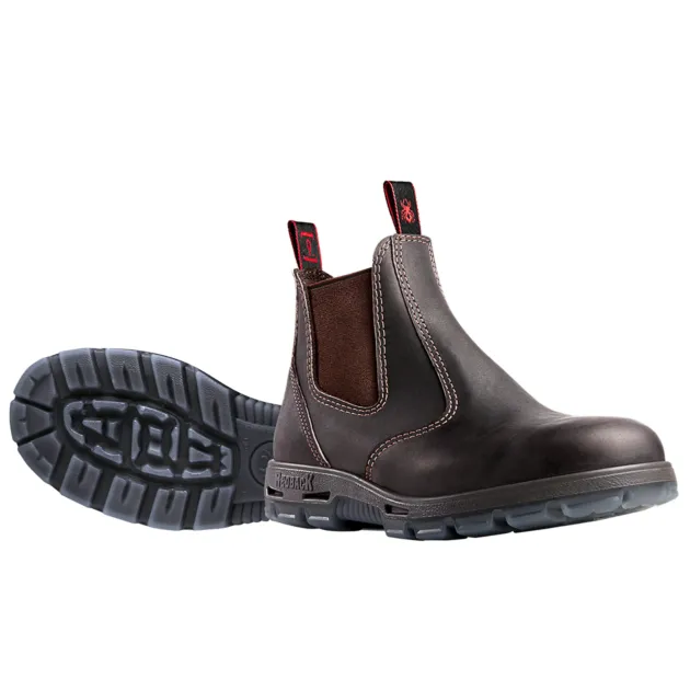 Redback Elastic Sided Bobcat Claret Oil Kip Steel Toe Cap Safety Boot (USBOK)