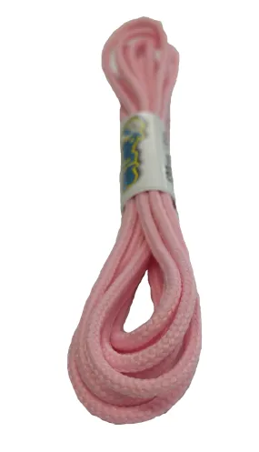 Round Baby Pink Shoelaces - 3mm wide