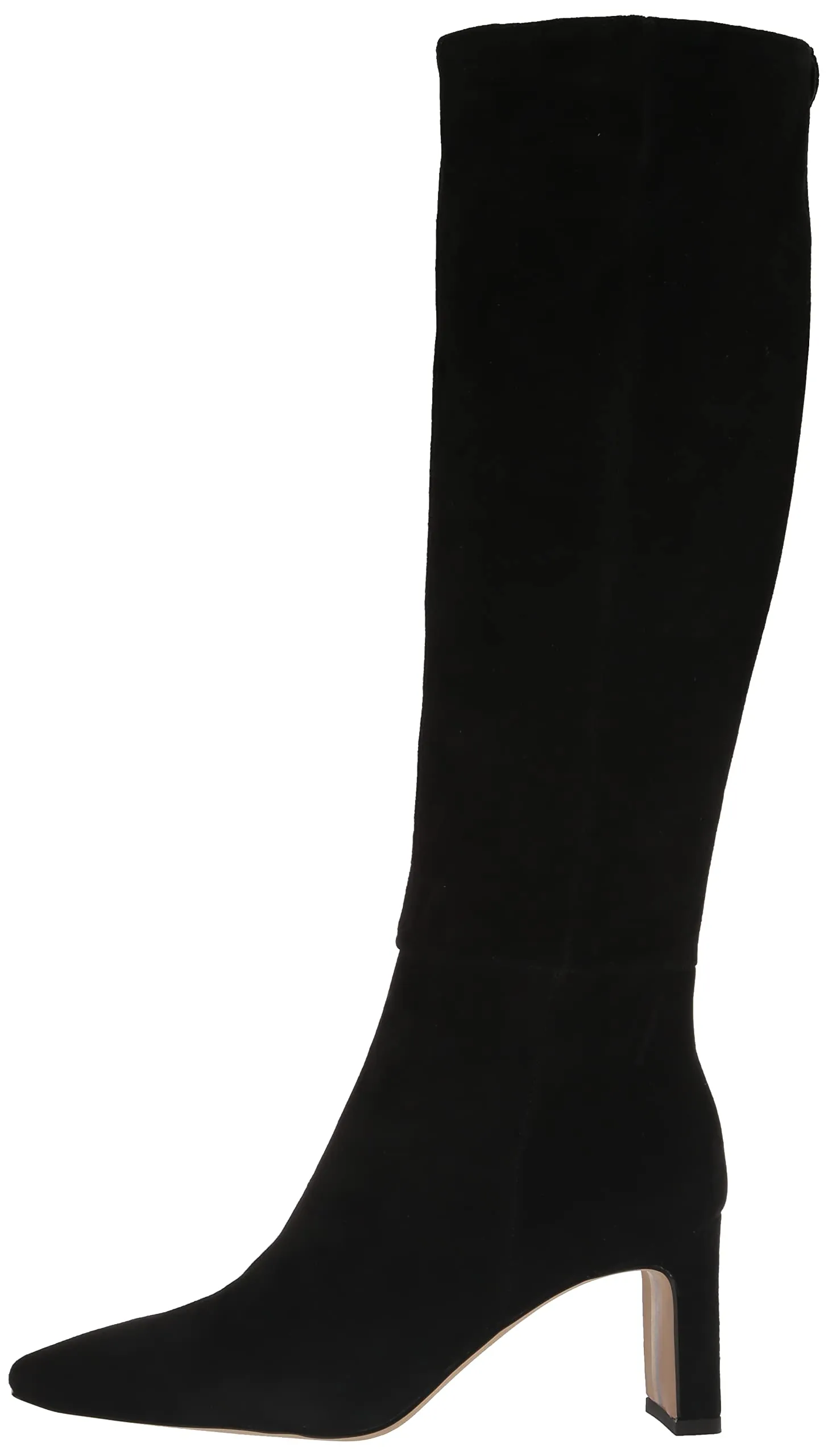 Sam Edelman Sylvia Black Suede Pointed Toe High Calf Side Zipper Fashion Boots