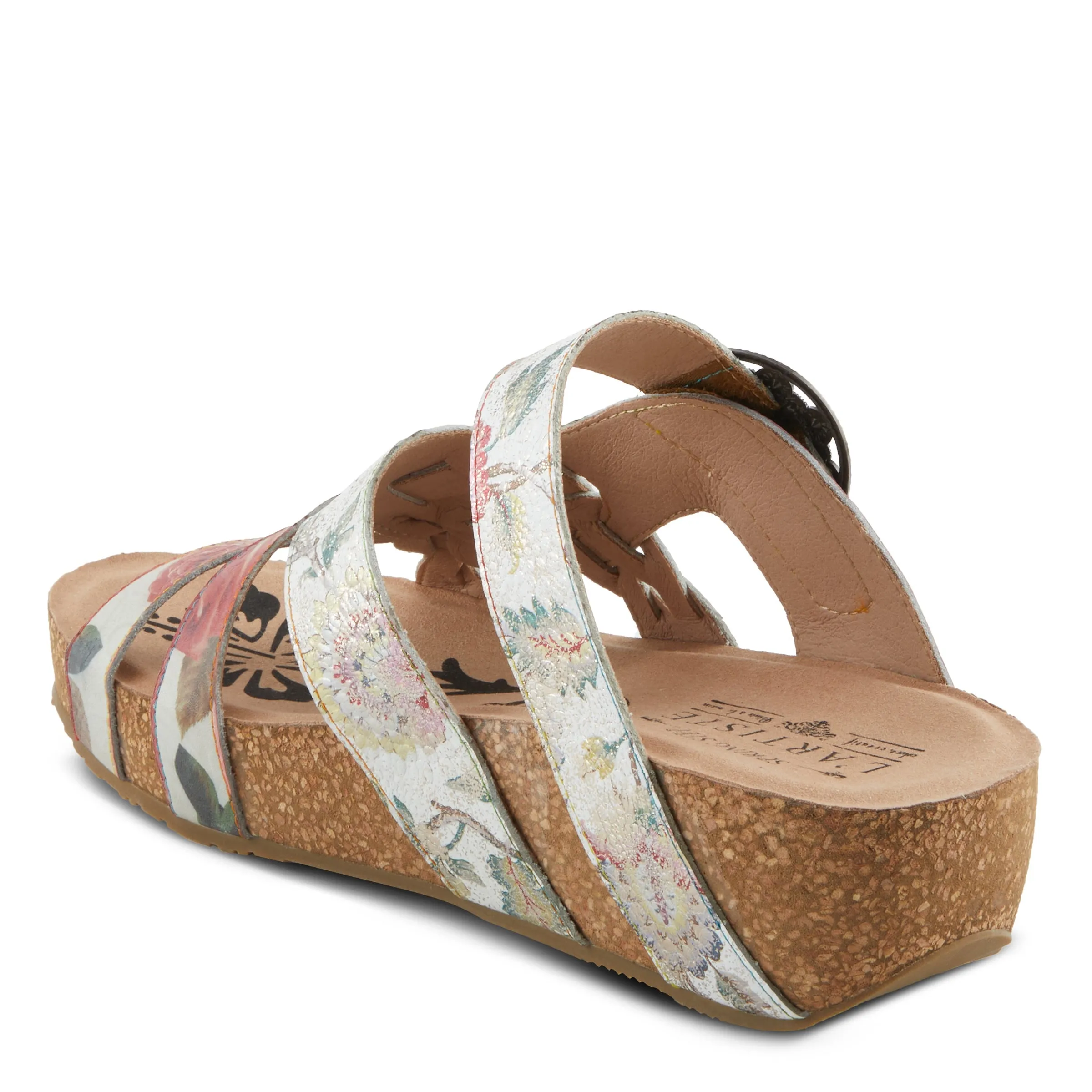 Spring Step Shoes L'Artiste Brady Sandals Women's Hand Painted Leather Wedge