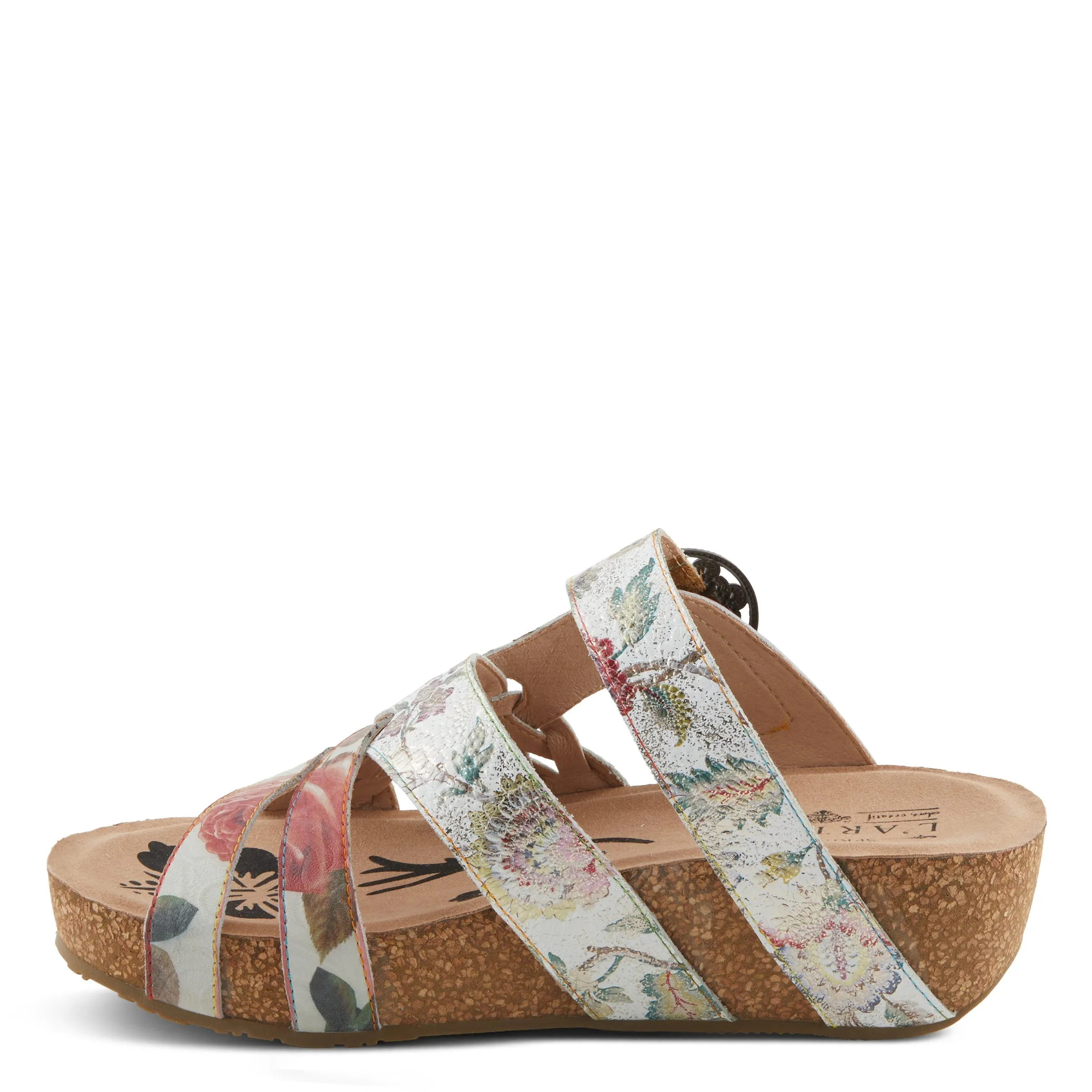 Spring Step Shoes L'Artiste Brady Sandals Women's Hand Painted Leather Wedge