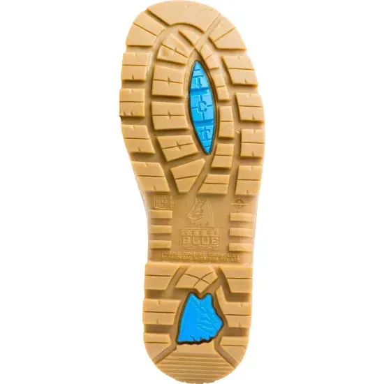 Steel Blue Wheat Portland Zip Sided Lace Up Steel Toe Cap Safety Boot With Scuff Cap (312654) (Pre-Order)