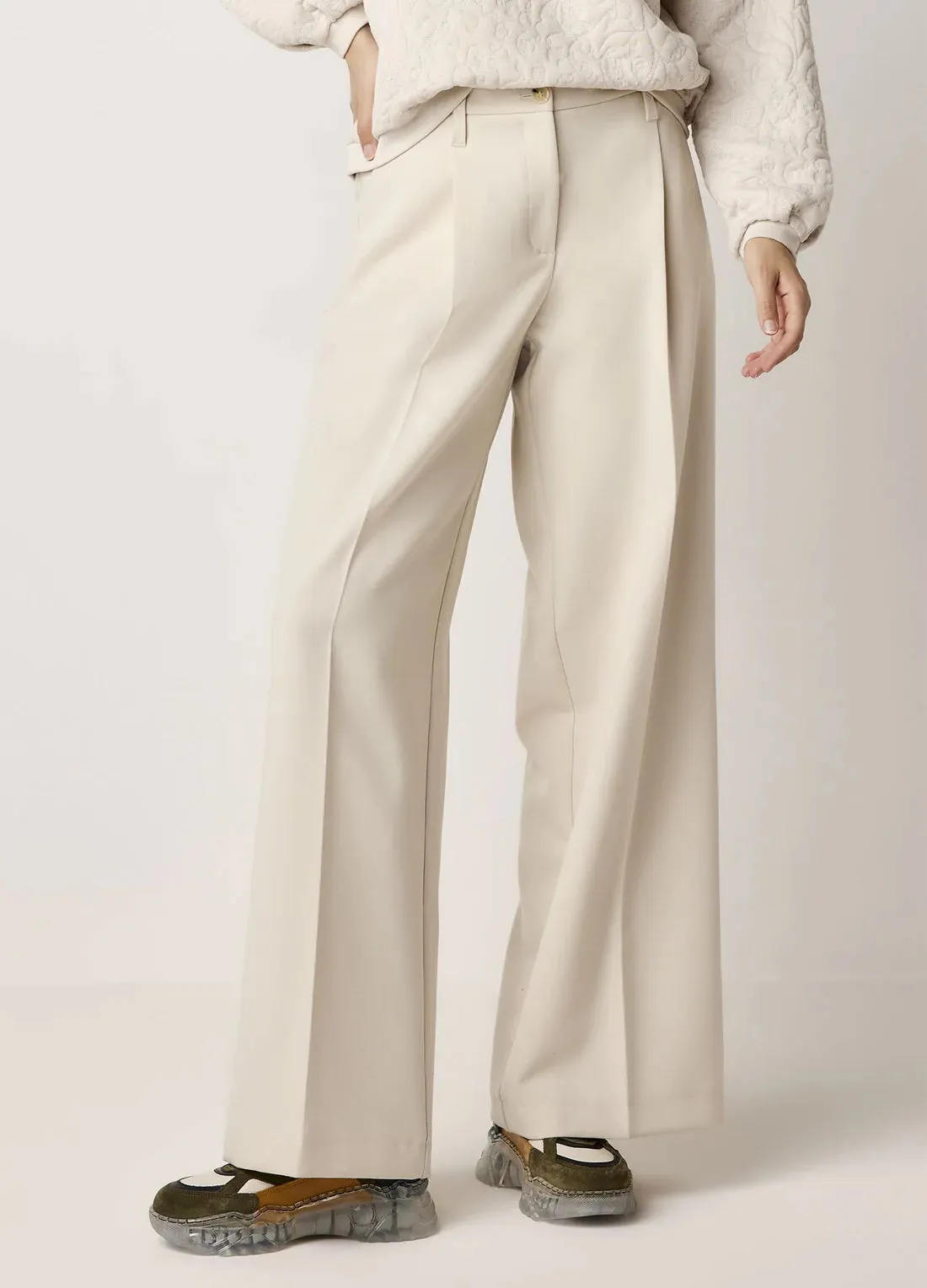 Summum Wide Leg Foam Trousers